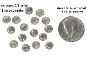 12 Pièces Mini 1/2 Dollar