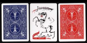 Carte Bicycle Joker squelette à as de trèfle