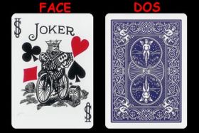 Carte Bicycle Joker aux 4 symboles