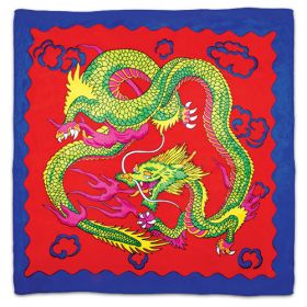 Foulard dragon silk rouge 18 inch 45 x 45