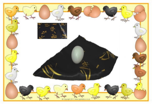 Sac a l'œuf tissu satin Noir Caractères Chinois 27 x 22