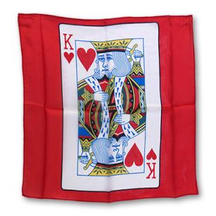 Foulard carte roi de cœur  45 x 45