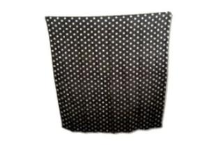 Foulard soie noir a pois blanc 90 x 90 cm 36 inch