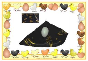 Sac a œuf satin Noir Caractères Chinois 27 x 22