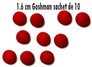 Mini balles Goshman 1.6 cm sachet de 10