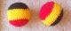 Balle crochetée tricolore, muscade Ø 3,2 à 4,2 cm Couleurs : Couleurs Belgique