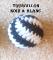 Balle crochetée tourbillon muscade magnétique, Ø 2,7 cm Couleur : Tourbillon Noir / Blanc