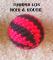 Balle crochetée tourbillon muscade magnétique, Ø 2,7 cm Couleur : Tourbillon Rouge et Noir