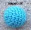 Balle crochetée, muscade Ø 1,7 cm Couleur : Turquoise