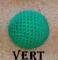 Balle crochetée  muscade Ø 3,2 cm Couleur : Vert
