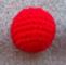 Balle crochetée, muscade Ø 2,7 cm Couleur : Rouge