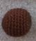 Balle crochetée, muscade Ø 2,7 cm Couleur : Chocolat