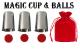 Magic classic cup & balls Muscades : Muscades rouges