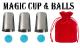 Magic classic cup & balls Muscades : Muscades turquoises