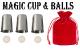 Magic classic cup & balls Muscades : Muscades blanches