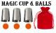 Magic classic cup & balls Muscades : Muscades orange