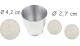 Chop cup aluminium brossé avec 3 muscades Muscades : Muscades blanches