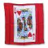 Foulard carte roi de cœur 45 x 45