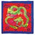 Foulard dragon silk rouge 18 inch 45 x 45